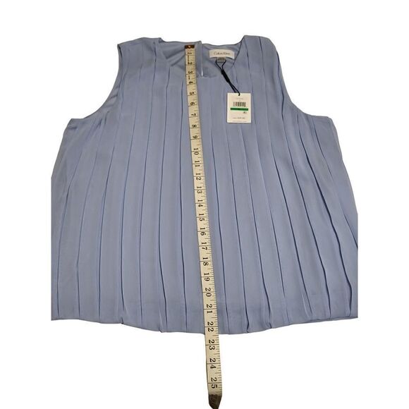 CALVIN KLEIN Womens Light Blue Sleeveless Tank Top Shirt Petite Sz PL NWT - Picture 7 of 9